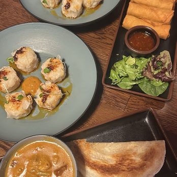 Jazmin - Roti Canai, Vegetable Spring Rolls, and Jade Shrimp Dumplings - Cocktail Bars Near Me - Asheville, North Carolina Jazmin - Roti Canai, Vegetable Spring Rolls, and Jade Shrimp Dumplings - Cocktail Bars Near Me - Asheville, North Carolina
