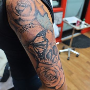 Que Diablos Tattoo - Half sleeve done by Diego @carpidiemdeeznutztattoo - Tattoo Near Me - Portland, Oregon Que Diablos Tattoo - Half sleeve done by Diego @carpidiemdeeznutztattoo - Tattoo Near Me - Portland, Oregon