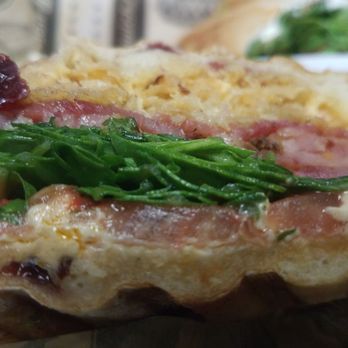 Eat n' Run Cafe - Chicago BLT with Pecan smoked bacon, tomatoes, arugula, chile cream cheese and fried onions. Very tasty. - Sandwiches Near Me - Flagstaff, Arizona