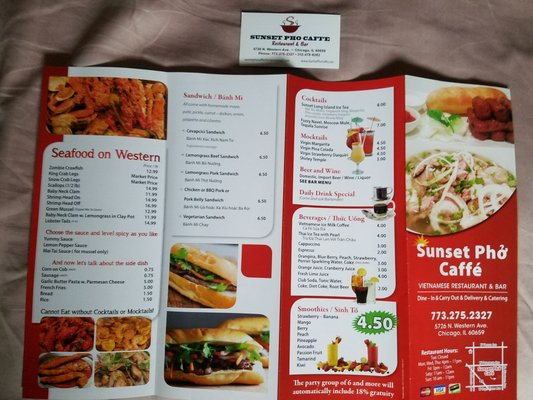 Menu photo 6 Sunset Phở Caffe Chicago, IL
