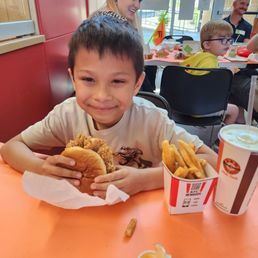 My son got a student of the month award and got a special.lumch with me...he wanted KFC and he got it! My son got a student of the month award and got a special.lumch with me...he wanted KFC and he got it!