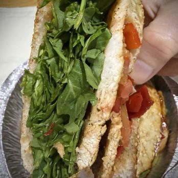 Nonno's Pizza - Fried Chicken Focaccia with Arugula - Pizza Near Me - Brooklyn, New York Nonno's Pizza - Fried Chicken Focaccia with Arugula - Pizza Near Me - Brooklyn, New York
