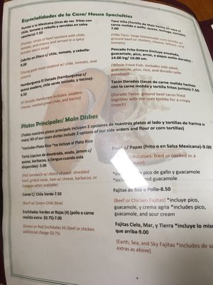 Menu photo 2 El Dorado Artesia, NM Menu photo 2 El Dorado Artesia, NM