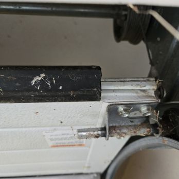 A1 Garage Door Service - Uneven cut on this end - Garage Door Services Near Me - Broken Arrow, Oklahoma