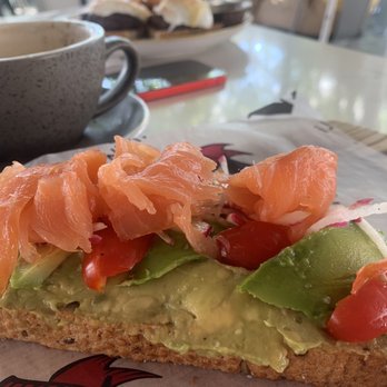 Java Nation - Avocado Toast with Smoked Salmon - Coffee & Tea Near Me - N. Bethesda, Maryland