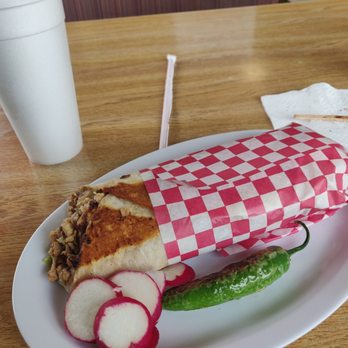 El Michoacano - Vegan asada burrito, no fries, salsa on the side - Ice Cream & Frozen Yogurt Near Me - Des Moines, Iowa