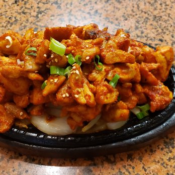 Young Dong Tofu - Spicy BBQ Chicken sizzling plate - Korean Near Me - Arcadia, California