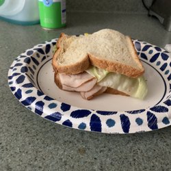 Byrne Dairy - I ordered the exact sandwich, minus onions, from Byrne Dairy's website, which showed quite an appetizing photo.  This is what I got.