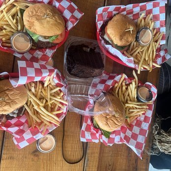MAC-IES - One Double smash. Two triple smash. One quadruple smash. & a Triple chocolate cake! - Burgers Near Me - Galveston, Texas MAC-IES - One Double smash. Two triple smash. One quadruple smash. & a Triple chocolate cake! - Burgers Near Me - Galveston, Texas