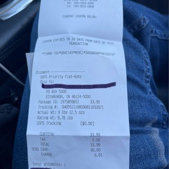 Postal Annex - One large flat rate shipping box on the receipt only for $33.99 - Printing Services Near Me - Riverside, California Postal Annex - One large flat rate shipping box on the receipt only for $33.99 - Printing Services Near Me - Riverside, California