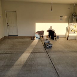 Applying flake to stem wall. Applying flake to stem wall.