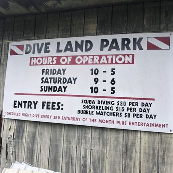 Dive Land Park - The hours - Scuba Diving Near Me - Gadsden, Alabama Dive Land Park - The hours - Scuba Diving Near Me - Gadsden, Alabama