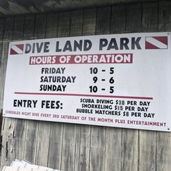 Dive Land Park - The hours