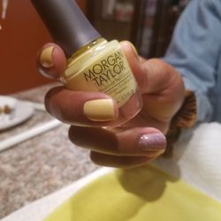 Nails by Saverne - We use Morgan Taylor nail lacquer,this is called Days in the sun. Bring your own sunshine!