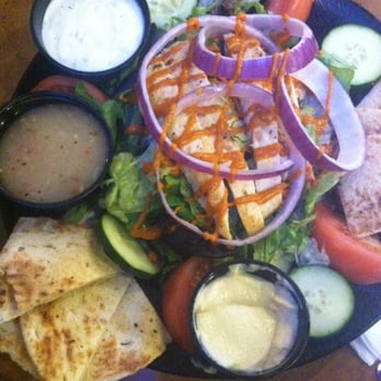 Buffalo Wild Wings - Mediterranean Salad with Spicy Garlic Sauce! - Chicken Wings Near Me - Salisbury, Maryland