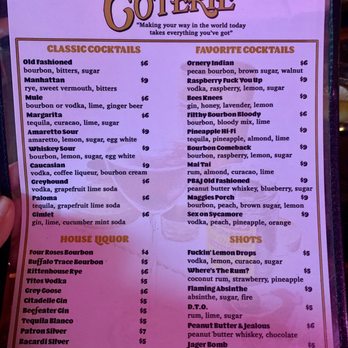 The Coterie - New menu - Cocktail Bars Near Me - Kokomo, Indiana The Coterie - New menu - Cocktail Bars Near Me - Kokomo, Indiana