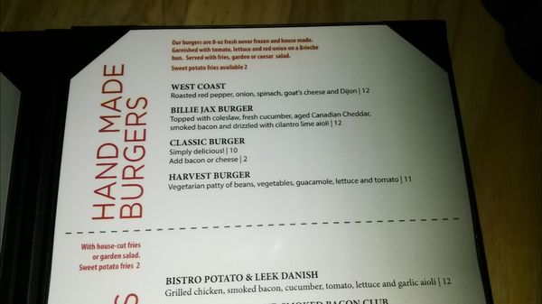 Menu photo 2 Billie Jax Grill & Bar Whitby, ON