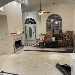 Laying Luxury Vinyl Plank (LVP) floors for a family's new home (pt3)