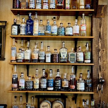 Stampede Barbecue - a shelf full of liquor bottles - Barbeque Near Me - Mohnton, Pennsylvania