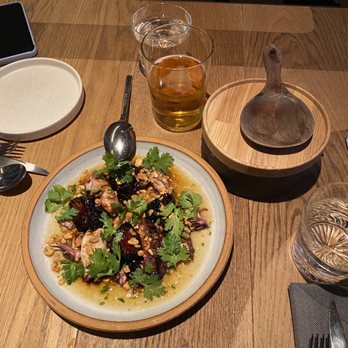 Nari - squid & pork jowl (must try!!) served with sticky rice - Thai Near Me - San Francisco, California Nari - squid & pork jowl (must try!!) served with sticky rice - Thai Near Me - San Francisco, California