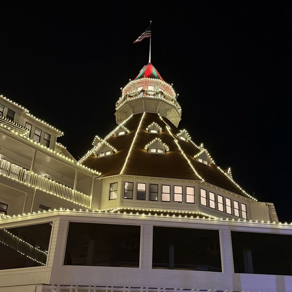 Nobu Del Coronado - Hotel Del Coronado lit up for Christmas - Japanese Near Me - Coronado, California Nobu Del Coronado - Hotel Del Coronado lit up for Christmas - Japanese Near Me - Coronado, California