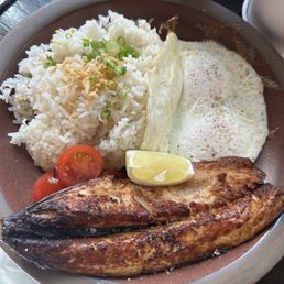 Had to try the mackerel silog! Delicious! Good sub for bangus! Had to try the mackerel silog! Delicious! Good sub for bangus!