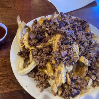 Double Barrel BBQ - Cheese fries with brisket - Barbeque Near Me - Sedro-Woolley, Washington