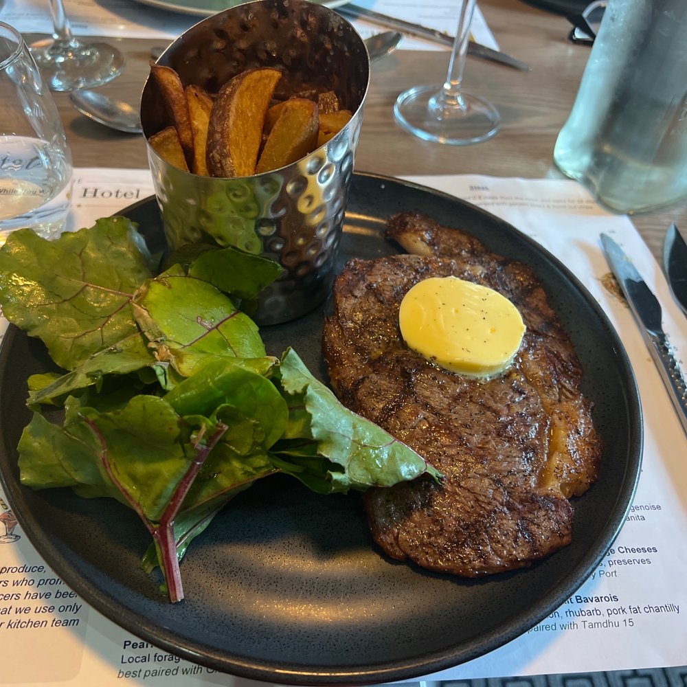 The Station Hotel - Ribeye with truffle butter. - Hotels Near Me - Rothes, MRY