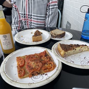 Boulangerie Christophe - Tomato Pie, Quiche Lorraine (split) and hazelnut bread (6.22.22) - Sandwiches Near Me - Potomac, Maryland Boulangerie Christophe - Tomato Pie, Quiche Lorraine (split) and hazelnut bread (6.22.22) - Sandwiches Near Me - Potomac, Maryland