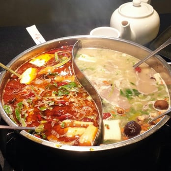 Happy Lamb Hot Pot - Yin yang pot with extra spicy and vegetable broth split, do _not_ recommend the extra spicy, yikes!! - Mongolian Near Me - Edison, New Jersey Happy Lamb Hot Pot - Yin yang pot with extra spicy and vegetable broth split, do _not_ recommend the extra spicy, yikes!! - Mongolian Near Me - Edison, New Jersey