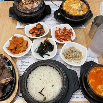 Lee's Tofu - Short ribs, with dumping tofu and all the sides - Korean Near Me - Gardena, California