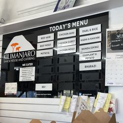 Kilimanjaro Snack House and Catering - Menu