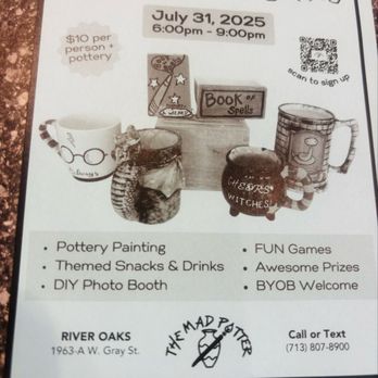 The Mad Potter - The Mad Potter- River Oaks area - Party & Event Planning Near Me - Houston, Texas
