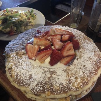 The Griddle Cafe - Forget the name but the one with Frosted Flakes and strawberries: we got the berries on top instead of cooked in! - Breakfast & Brunch Near Me - Los Angeles, California The Griddle Cafe - Forget the name but the one with Frosted Flakes and strawberries: we got the berries on top instead of cooked in! - Breakfast & Brunch Near Me - Los Angeles, California