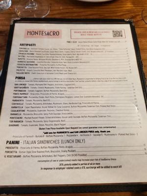 Menu photo 4 Montesacro SOMA San Francisco, CA Menu photo 4 Montesacro SOMA San Francisco, CA