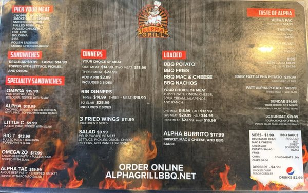 Menu photo 1 Alpha Grill BBQ Tulsa, OK Menu photo 1 Alpha Grill BBQ Tulsa, OK