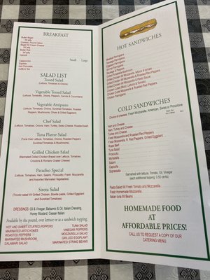 Menu photo 2 Paradiso Deli & Cafe Moonachie, NJ