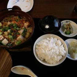 Fumi's Kitchen - Veggie sukiyaki. Can get with pork, chicken, or beef