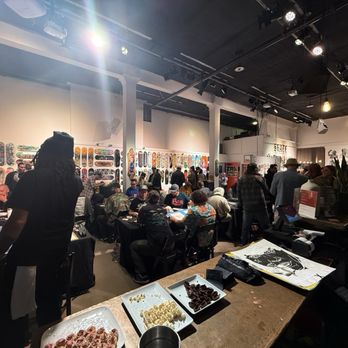 111 Minna Gallery - Artists working on Sketch Night with some fun snacks for people - Art Galleries Near Me - San Francisco, California 111 Minna Gallery - Artists working on Sketch Night with some fun snacks for people - Art Galleries Near Me - San Francisco, California