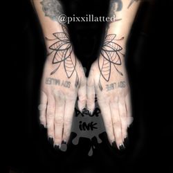 One Drop Ink Tattoo Parlour - Filigree Line Design by Dee @pixxillatted