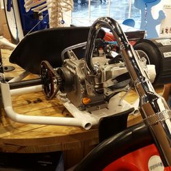 Coolest Toys On Earth - Your eyes don't deceive you. This is indeed a gas powered big wheel/ some hardcore engineering pornography