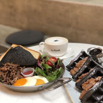 La Forêt - Beef bulgogi breakfast, chicken waffle and london fog - Coffee & Tea Near Me - Burnaby, British Columbia La Forêt - Beef bulgogi breakfast, chicken waffle and london fog - Coffee & Tea Near Me - Burnaby, British Columbia