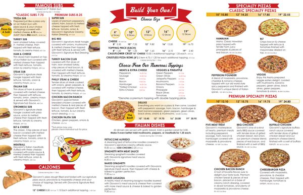 Menu photo 2 Giovanni's Pizza Richlands, VA Menu photo 2 Giovanni's Pizza Richlands, VA