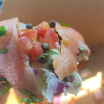 Apocalypse Coffee Roasters - Bagel with lox and crapes. - Coffee Roasteries Near Me - West Melbourne, Florida