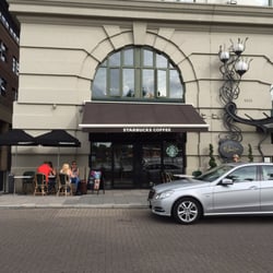 Starbucks - Outdoor seating area with nice curved window