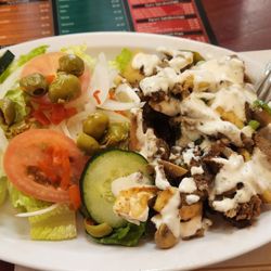 Kabab Paradise - Disappointing Lamb Gyro Salad, nothing like other KP locations.