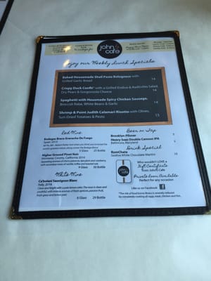 Menu photo 7 John's Cafe Woodbury, CT