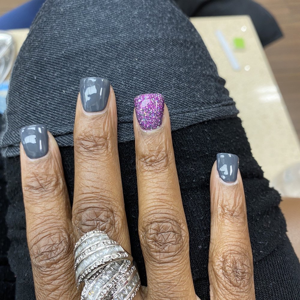 I saw this simple nail design from Pinterest! It came out great!