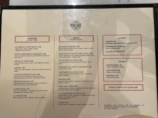 Menu photo 1 Péché Montreal, QC Menu photo 1 Péché Montreal, QC