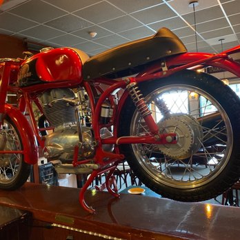 Cafe Veloce - Cafe Veloce bike 1966 Motobi 250cc on display with 3 other bikes there. - Italian Near Me - Kirkland, Washington